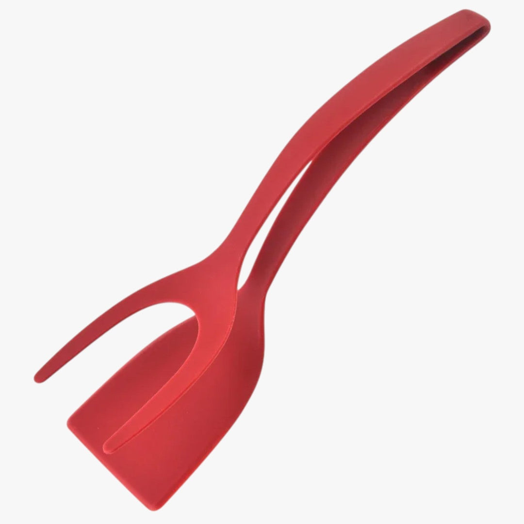 2-in-1 Silicone Spatula Tongs Cooking Tool