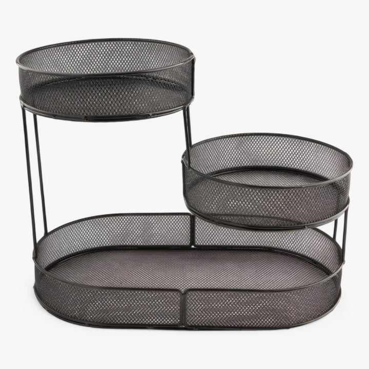 Circular Iron Fruit Basket Organizer