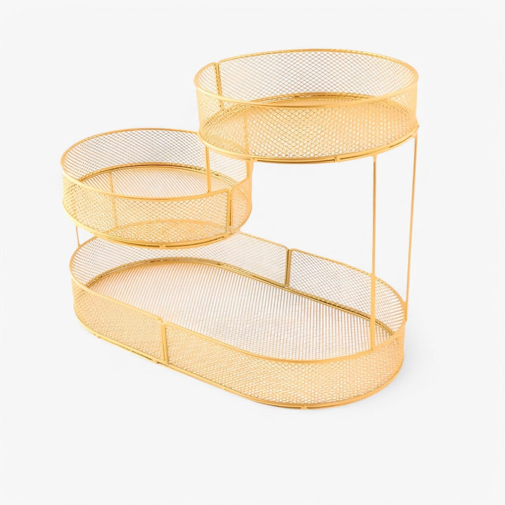 Circular Iron Fruit Basket Organizer