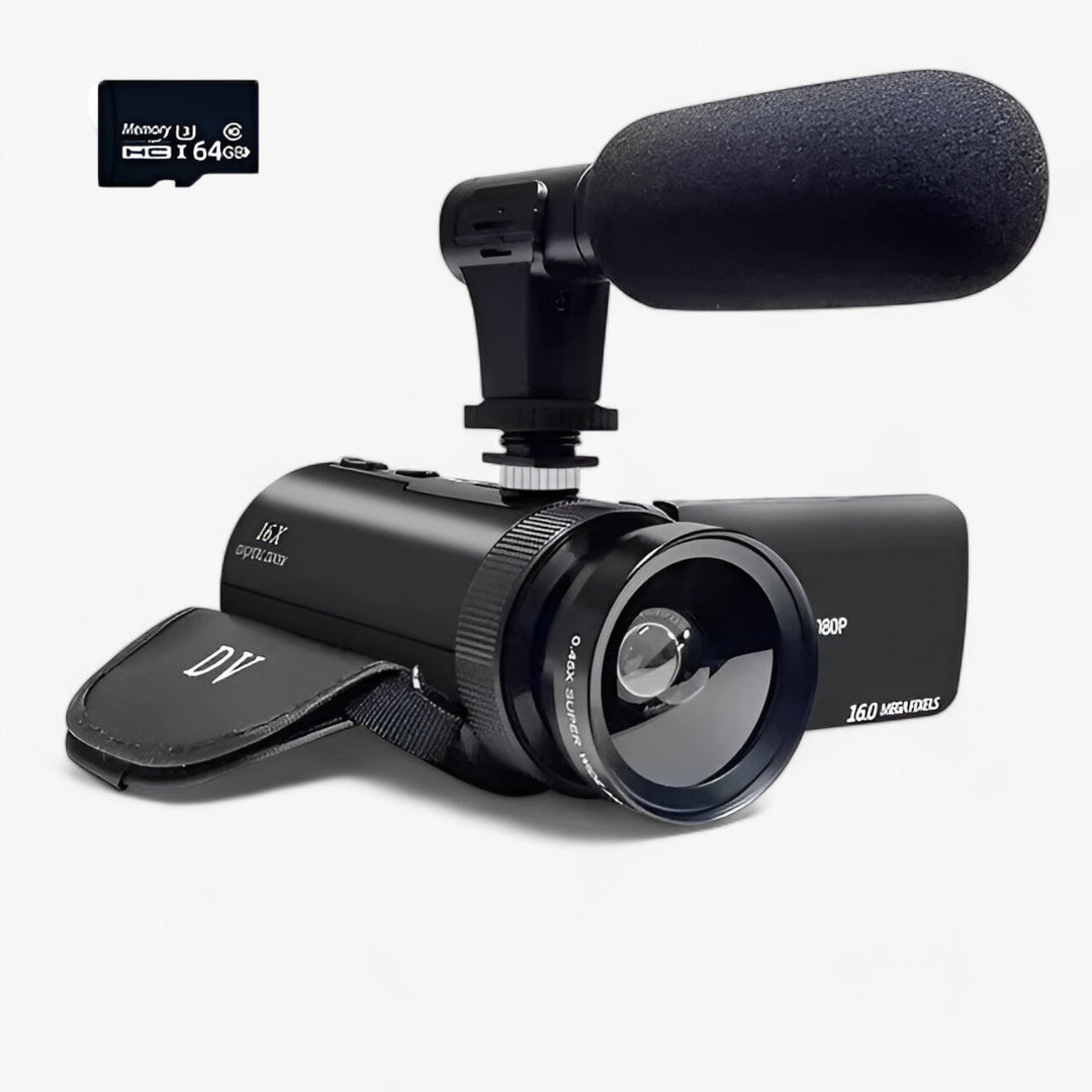 HD Camcorder with Microphone for Vlogging Equipment