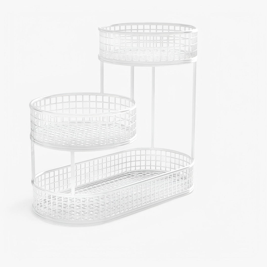 Circular Iron Fruit Basket Organizer