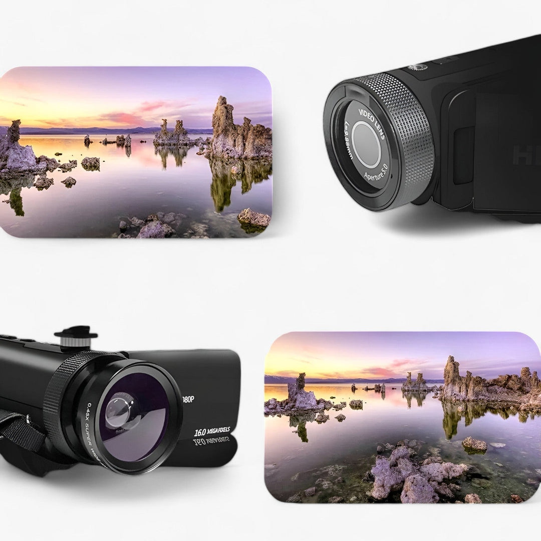 HD Camcorder with Microphone for Vlogging Equipment