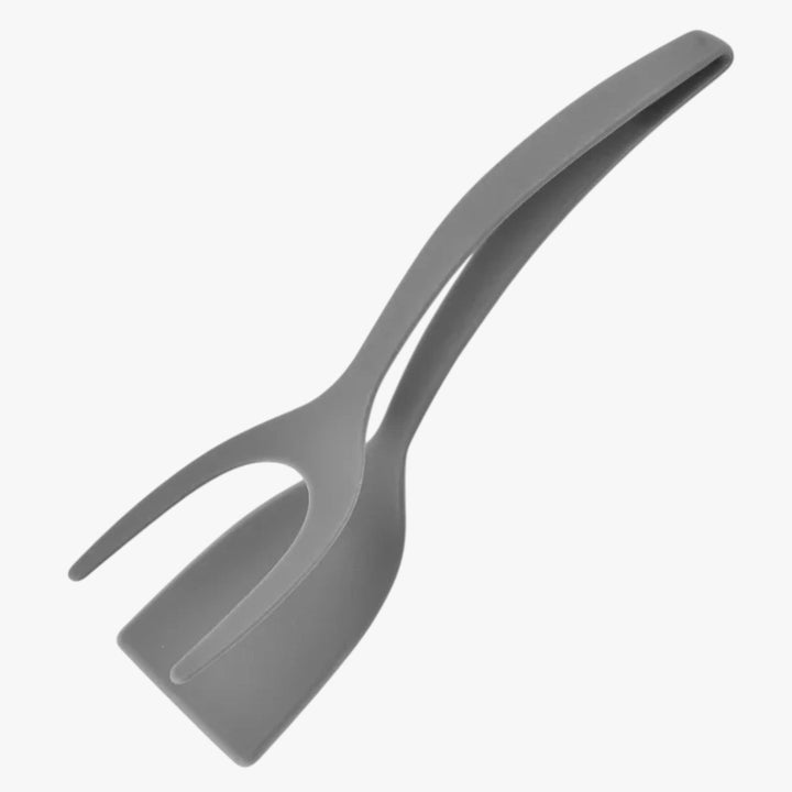 2-in-1 Silicone Spatula Tongs Cooking Tool