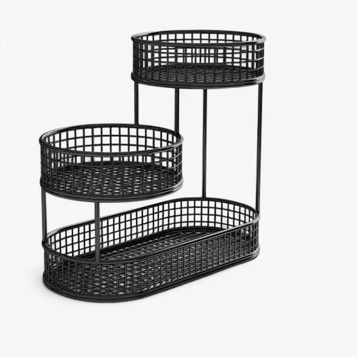 Circular Iron Fruit Basket Organizer