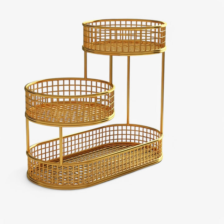 Circular Iron Fruit Basket Organizer