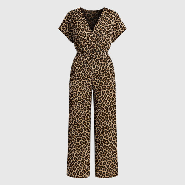 Women's Animal Print Wide-Leg Jumpsuit