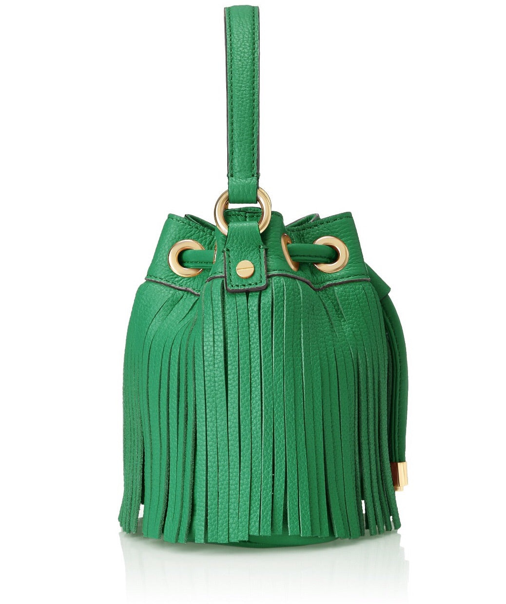 Green Leather Fringe Bag